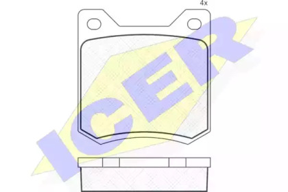 Комплект тормозных колодок (ICER: 180122)