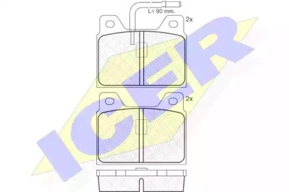 Комплект тормозных колодок (ICER: 180127)