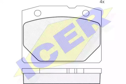 Комплект тормозных колодок (ICER: 180155)