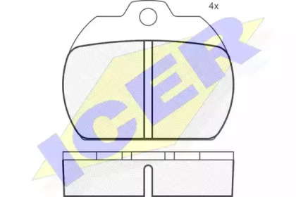 Комплект тормозных колодок (ICER: 180161)