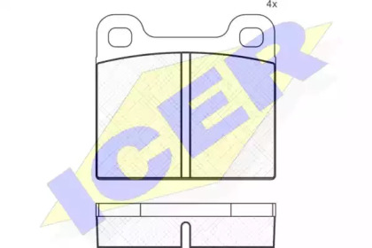 Комплект тормозных колодок (ICER: 180162)