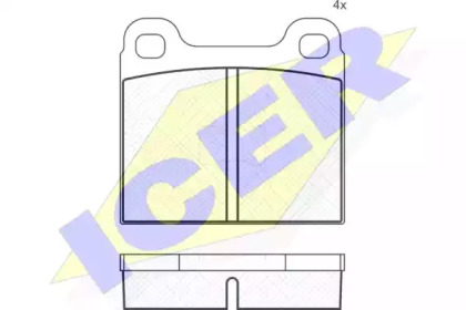 Комплект тормозных колодок (ICER: 180169)