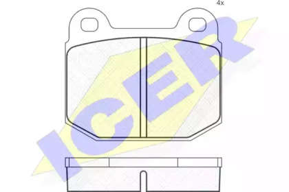 Комплект тормозных колодок (ICER: 180170)