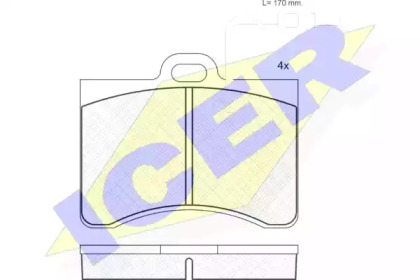 Комплект тормозных колодок (ICER: 180175)