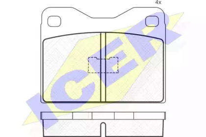 Комплект тормозных колодок (ICER: 180181)