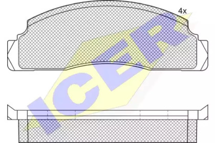 Комплект тормозных колодок (ICER: 180183)
