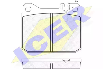 Комплект тормозных колодок (ICER: 180197)