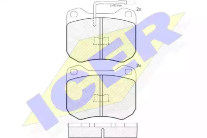 Комплект тормозных колодок (ICER: 180198)