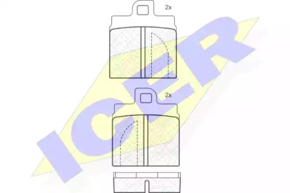 Комплект тормозных колодок (ICER: 180201)
