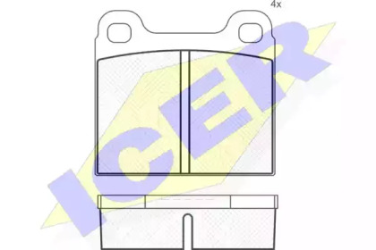 Комплект тормозных колодок (ICER: 180219)
