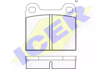 Комплект тормозных колодок (ICER: 180221)