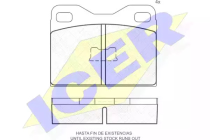 Комплект тормозных колодок (ICER: 180225)