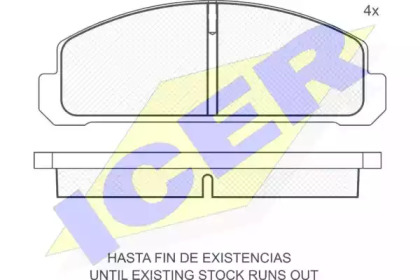 Комплект тормозных колодок (ICER: 180232)