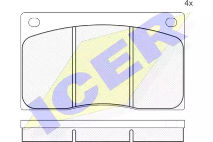 Комплект тормозных колодок (ICER: 180234)