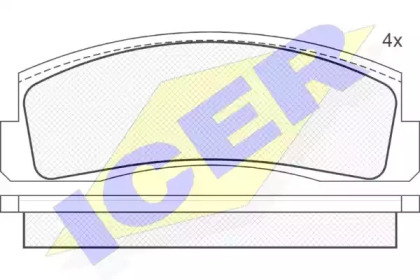 Комплект тормозных колодок (ICER: 180269)