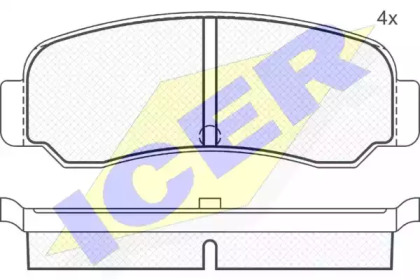 Комплект тормозных колодок (ICER: 180274)