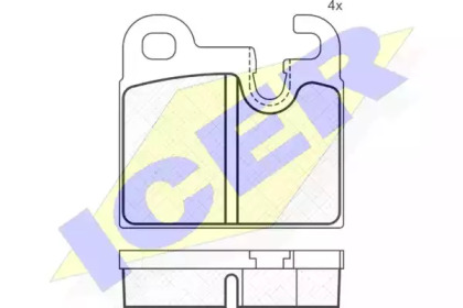Комплект тормозных колодок (ICER: 180302)