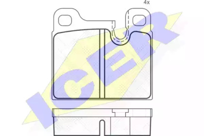 Комплект тормозных колодок (ICER: 180303)
