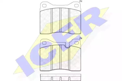 Комплект тормозных колодок (ICER: 180304)