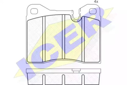 Комплект тормозных колодок (ICER: 180305)