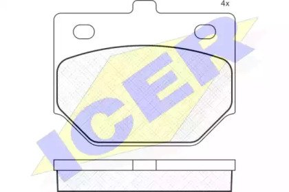 Комплект тормозных колодок (ICER: 180312)