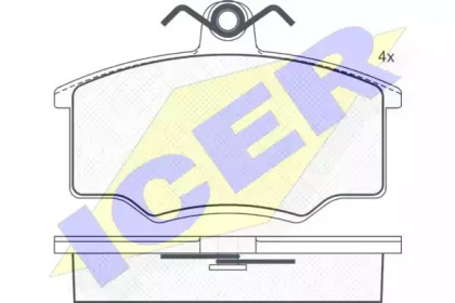 Комплект тормозных колодок (ICER: 180318)