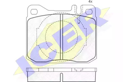 Комплект тормозных колодок (ICER: 180324)