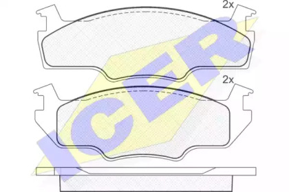 Комплект тормозных колодок (ICER: 180333)