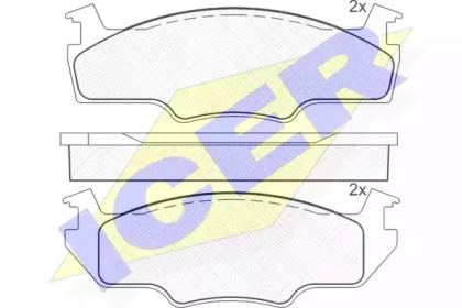 Комплект тормозных колодок (ICER: 180334)