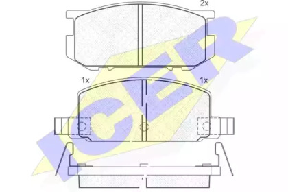 Комплект тормозных колодок (ICER: 180348)