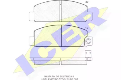 Комплект тормозных колодок (ICER: 180369)