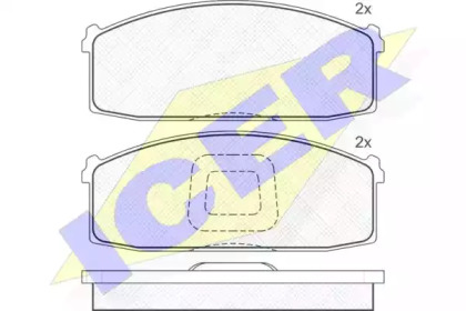 Комплект тормозных колодок (ICER: 180396)