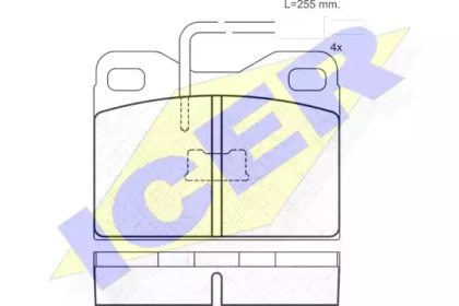 Комплект тормозных колодок (ICER: 180408)