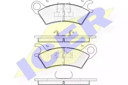 Комплект тормозных колодок (ICER: 180437)