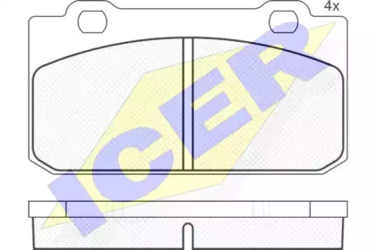 Комплект тормозных колодок (ICER: 180477)