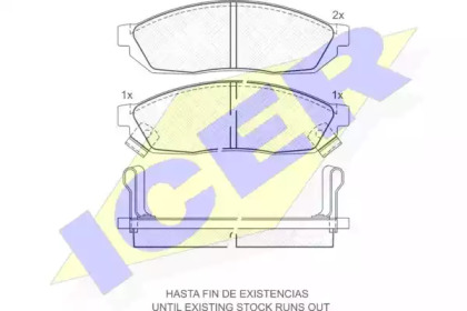 Комплект тормозных колодок (ICER: 180483)