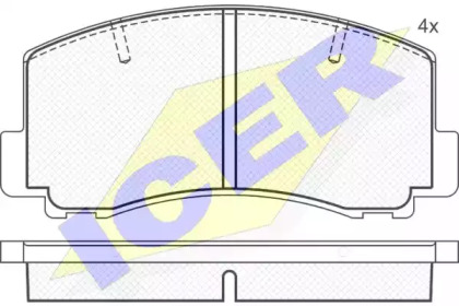 Комплект тормозных колодок (ICER: 180502)
