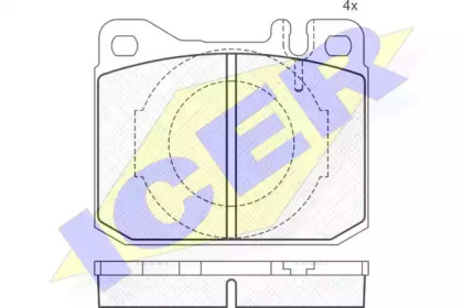 Комплект тормозных колодок (ICER: 180511)