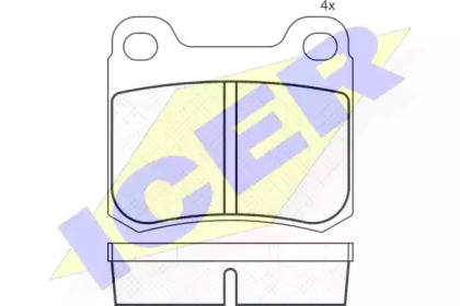 Комплект тормозных колодок (ICER: 180517)