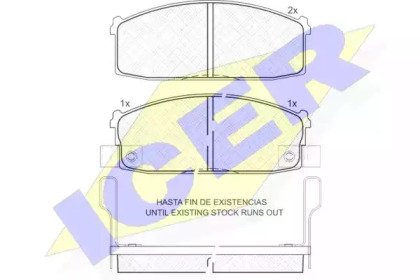 Комплект тормозных колодок (ICER: 180520)