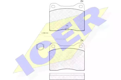 Комплект тормозных колодок (ICER: 180528)