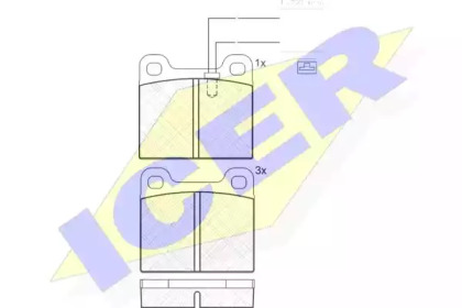 Комплект тормозных колодок (ICER: 180532)