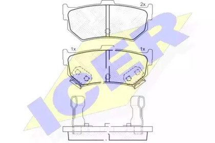 Комплект тормозных колодок (ICER: 180600)
