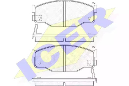 Комплект тормозных колодок (ICER: 180606)