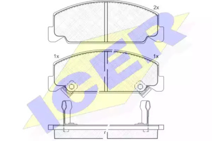 Комплект тормозных колодок (ICER: 180609)