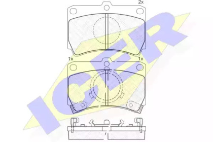 Комплект тормозных колодок (ICER: 180611)
