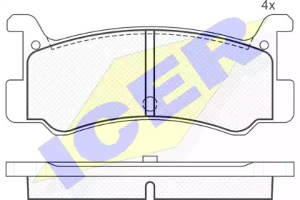 Комплект тормозных колодок (ICER: 180621)