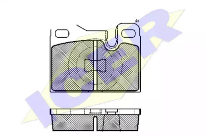 Комплект тормозных колодок (ICER: 180645)