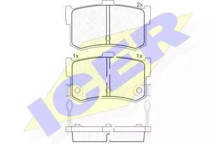 Комплект тормозных колодок (ICER: 180677)