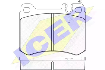 Комплект тормозных колодок (ICER: 180685)